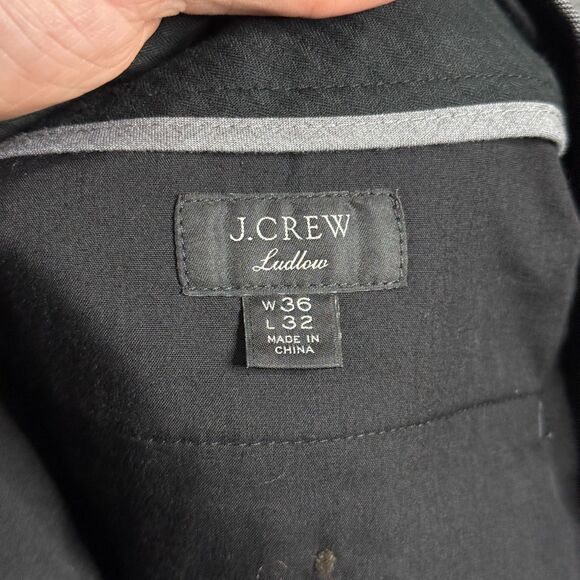 J Crew Pants Mens 36x32 Gray Ludlow Slim Fit Four Seasons Wool Stretch Slacks - Picture 5 of 16